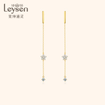 Laisen Tongling Jewelry 18K Gold Diamond Earrings Three-dimensional earrings Garden Party Series Stars