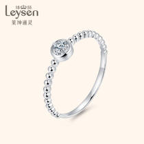 Laisen Tongling Jewelry 18K Gold Diamond Ring Wearing Joker Diamond Ring Womens Garden Party Series Bubble Ring