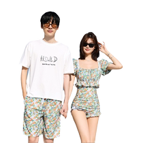 Couple Swimsuit Women 2024 New Style Covering Belly and Slimming Fairy Fan Seaside Vacation Honeymoon Water Park Couple Swimsuit