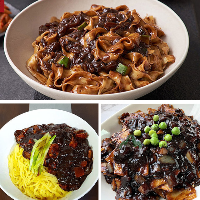Meitancai Taiyuan Korean Style Authentic Jajangmyeon Sauce Mixed Sauce Korean Noodle Sauce 1kg*2 Bags