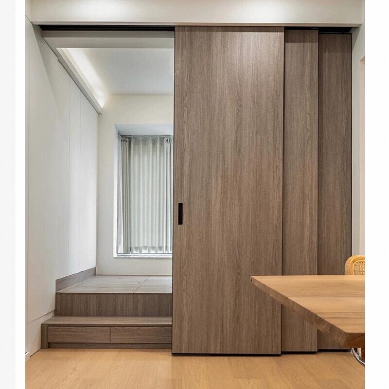 Sliding Door, Bedroom Door, Study Room Door, Balcony Door, Living Room Partition Door, Cloakroom Door, Three-Way Linkage Solid Wood Sliding Door
