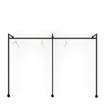 Clothing store display rack Clothing rack Womens store wall hanging rod Wrought iron shelf Floor hanging hanger display rack