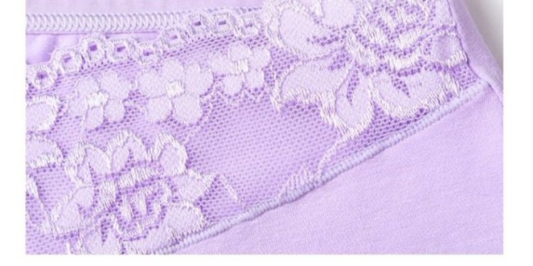 Quần cotton giữa cao tầng của phụ nữ vải cotton ren kích thước lớn eo cao bụng quần đùi hông đồ lót nữ quần lót nữ triumph