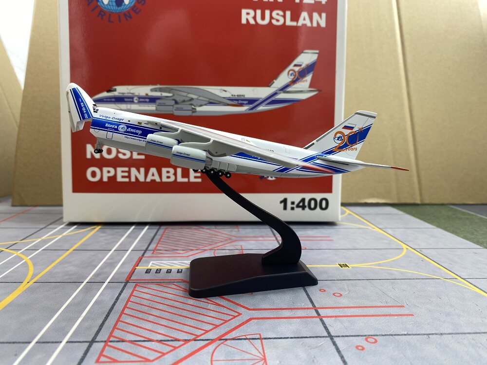 New Blue Wings 1/400 Volga-Dnepr Airline AN-124 Metal cargo plane