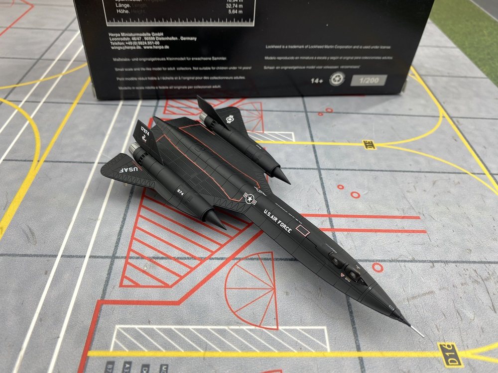 Herpa 1/200 US Air Force, Blackbird SR-71 alloy reconnaissance