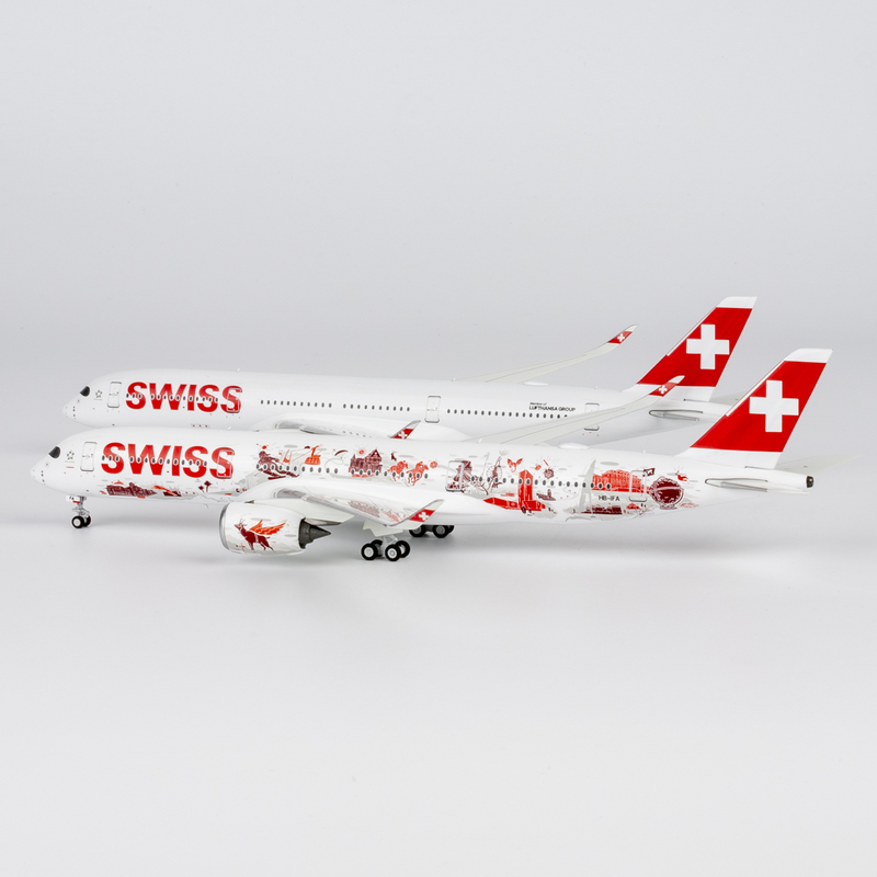 Ng Models 1/400 Swiss Airlines A350-900 Passenger Aircraft Model Metal Hb-Ifa/Ifb