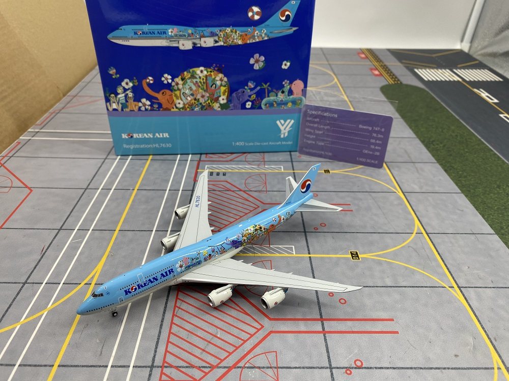YY Wings 1/400 KOREAN AIR BOEING 747-8 HL7630 Alloy Diecast
