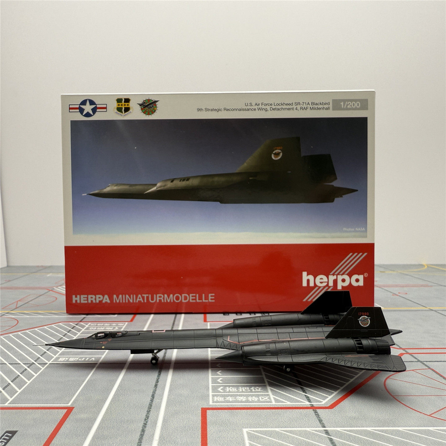 Herpa 1/200 US Air Force, Blackbird SR-71 alloy reconnaissance