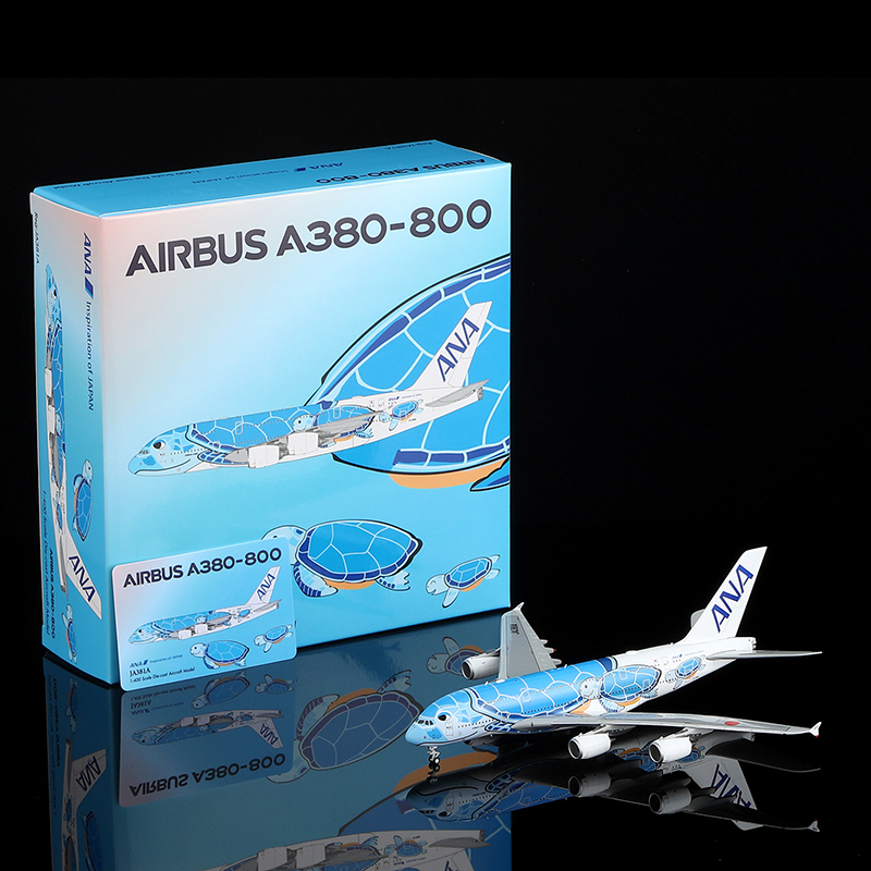 Hx Models 1/400 All Nippon Airways A380 Green/Blue/Orange Turtle Metal Aircraft Model Hx Models 1/400 All Nippon Airways A380 Green/Blue/Orange Turtle Metal Aircraft Model