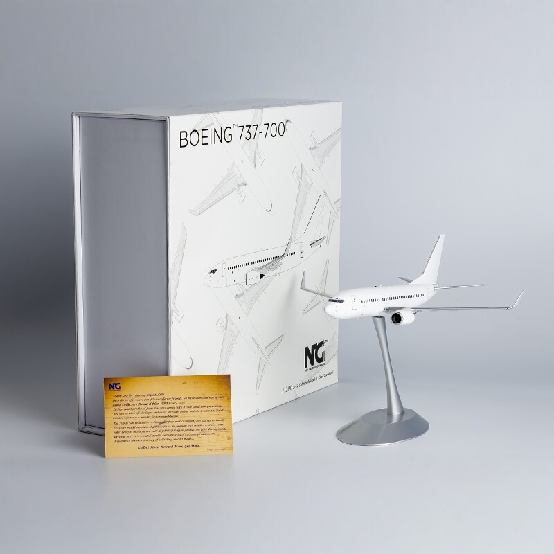 NG Models 1/200 Белый самолет Boeing B737-700/w Модель самолета из сплава 05000 Изображение 1