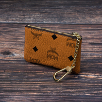 Puleather mens and Womens Mini coin wallet ultra-thin leather zipper coin bag short wallet hand key bag card bag female