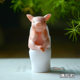 Creative Toilet Cute Pig Ornament Simulation Animal Model Exquisite Gift Birthday Gift Desktop Car Decoration