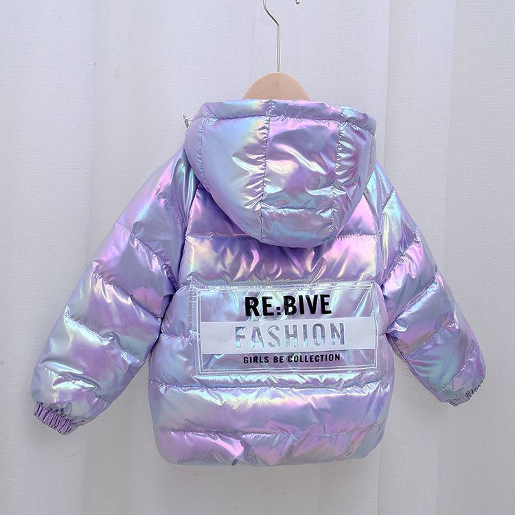 Off-Season No-Wash Children's down Jacket, Colorful Coat for Boys and Girls, Thickened Shiny Children's Clothing for Toddlers, Kids, and Big Kids
