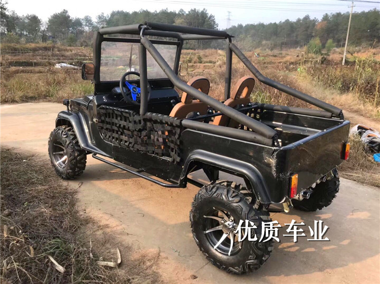 300CC bốn chỗ ngồi jeep bãi biển kart lớn bốn bánh bốn chỗ nông dân off-road xăng dành cho người lớn utv ống thép xe