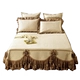 Châu Âu giường váy cotton bông khăn trải giường bông một mảnh phòng bụi giường tấm vải liệm che bảo vệ mô hình trượt 1.8 - Váy Petti