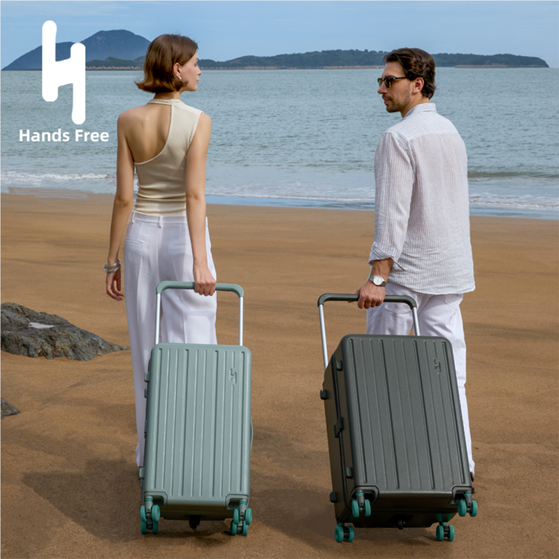 Handsfree 2026 New Wide Trolley Suitcase 20inch Large Capacity Password Box Women's 24-Inch Trolley Suitcase for Travel