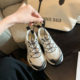 Thick-soled breathable mesh sports and casual shoes for women 2025 new summer style versatile splicing lightweight height-increasing dad shoes