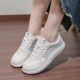 Cowhide Version ~ Hollow-Out White Sneakers for Women, Breathable, Thin Style for Summer 2025, Casual Flat Shoes, Versatile Women's Sneakers
