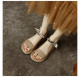 Women's Sandals 2026 Summer Outdoor Wear Fairy Style New Model One-Strap Beach Thick-Soled soft sole Flat Roman Shoes