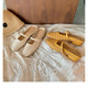 Sheepskin Version~Inner Height-Increasing Mule Woven Closed-Toe Half-Slippers for Women, Summer Outdoor Wear, Straw-Style Vacation Beach Sandals