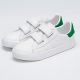 Mowa Magic Tape Breathable Non-Slip White Shoes for Girls, Versatile Soft-Soled Casual Sneakers for Boys, Student Board Shoes for Autumn