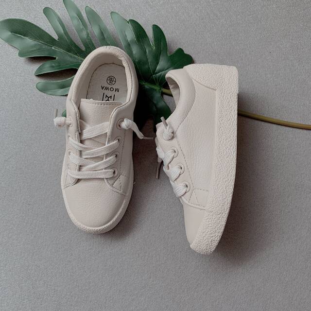 Big Sale Clearance Mowa White Shoes Women's Leather Versatile Korean Style Flats Soft Bestie Heart Casual Children's Shoes