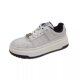White Deer Style Crackle Leather Sneakers for Women, Thick-Soled Height-Increasing 2024 Spring/Summer New Casual Sports Shoes, White Shoes