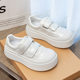 Velcro Versatile Genuine Leather Soft-Soled White Sneakers for Women 2025 Spring New Thick-Soled Casual Sports Sneakers Trendy