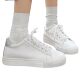 Mowa Same Style Spring Thick-Soled Height-Increasing White Sneakers for Women 2026 New Popular Leather Sports Casual Sneakers