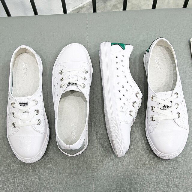 New Summer Breathable Star-Patterned Casual Shoes for Women, Shallow Mouth, Versatile, Large Size, Flat-Soled, Maternity Shoes, Trendy Women's Shoes