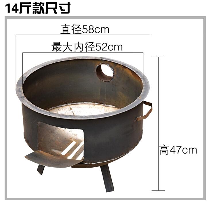 Khung nồi nông thôn, nồi hơi địa phương, bếp nồi, bếp củi, bếp cắm trại ngoài trời di động, bếp nướng - Bếp lò / bộ đồ ăn / đồ nướng dã ngoại lò nướng bbq ngoài trời