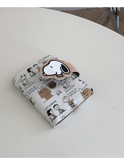 Orange Jam X Korean Instagram Cute Cartoon Snoopy Short Wallet Coin Purse 80% off Pu Zipper Coin Bag