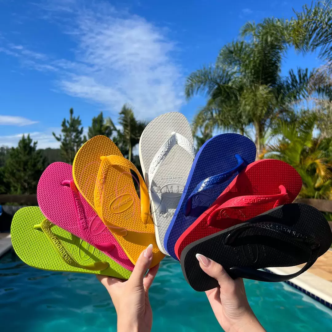 [Бразилия havaianas вьедо Хаваана TOP мужская/женская парные резиновые шлепанцы межплатформенные]