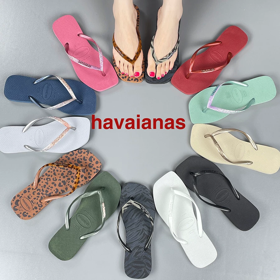 Настоящие Havana havianas овальные шлепанцы плоская подошва пляжные сандалии женские наружные сланцы