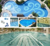 Индивидуальная крупная и маленькая крытая и открытая детское детское бассейн Дизайн дизайн мозаики фона фон стены видовые чертежи строительные чертежи