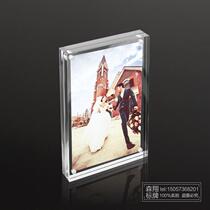 5 inch acrylic photo frame creative strong magnetic crystal display photo frame photo frame price card display table card direct sales