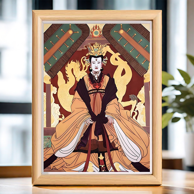 Emperor's Emperor Wu Zetian Portrait Wu Mei Niang Zetian Shun Holy Queen Photo Frame Table Hall House God Hall Decorative Painting Emperor's Emperor Wu Zetian Portrait Wu Mei Niang Zetian Shun Holy Queen Photo Frame Table Hall House God Hall Decorative Painting