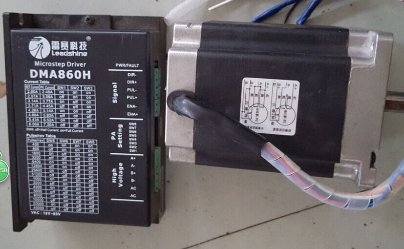 Leisai 86 stepper motor Leisai 86HS85 driver set used disassembly machine