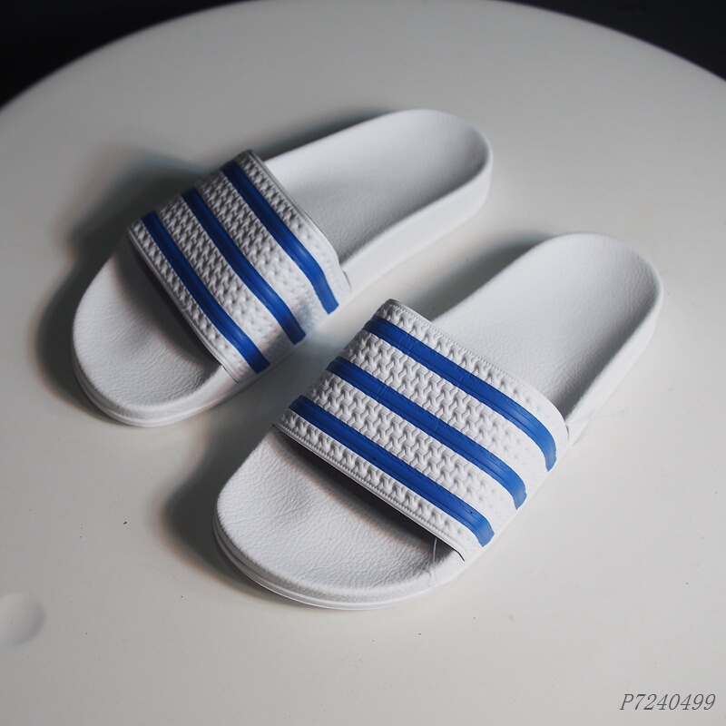 Adidas Unisex Summer Breathable Quick-Drying Classic Retro Three-Stripe Bathing Beach Slippers Fx5860
