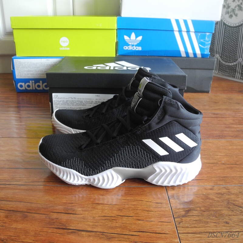 Adidas Pro Bounce 2018 Men's High-Top Breathable Shock-Absorbing Wear-Resistant Anti-Slip Basketball Shoes Fw5746