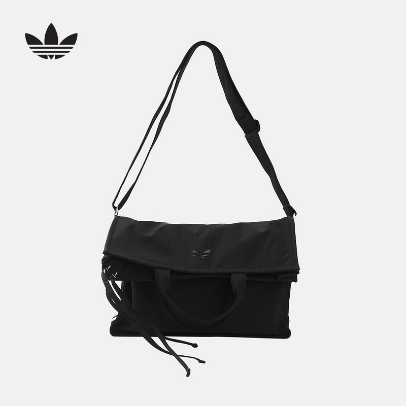 [Small Black Box] Adidas Adidas Trefoil Flap Messenger Bag Handbag Crossbody Bag Kw9636