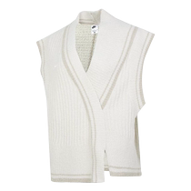 Nike Cardigan Vest Loose Sports Knitted Vest Layer Womens White Lapel Top FN1887-104