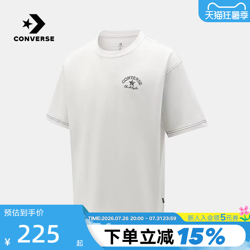 Converse 2026 Autumn Men's and Women's Sports Short-Sleeved T-Shirt Casual Versatile Pullover Uck080-001 Converse 2026 Autumn Men's and Women's Sports Short-Sleeved T-Shirt Casual Versatile Pullover Uck080-001