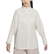 Nike lapel jacket womens 24 autumn new sports casual loose printed long-sleeved shirt HM4627-133
