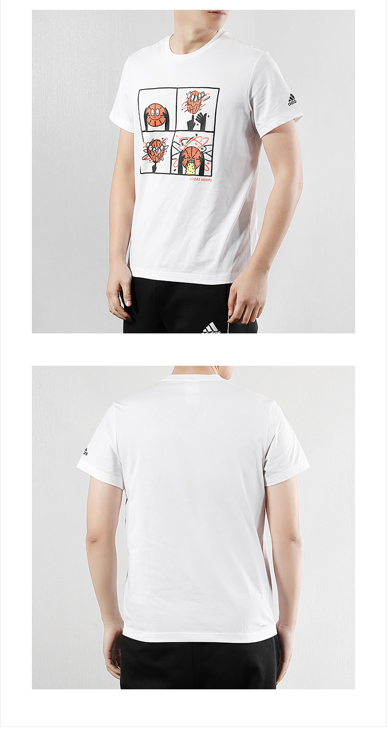 Áo thun nam tay ngắn Adidas Adidas mùa hè 2019 mới cổ tròn mới thể thao giản dị DU6857 - Áo phông thể thao áo thun tanktop nam
