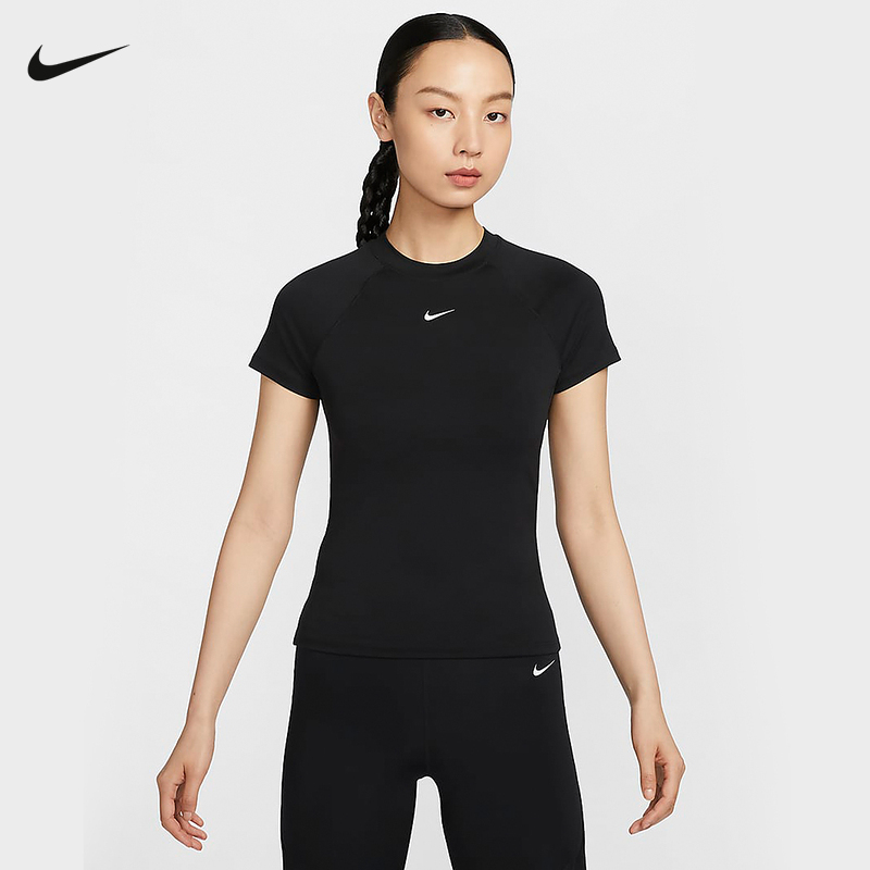 Nike Nike Short-Sleeved Women's Summer Yoga Training Slim-Fitting Quick-Drying Sports T-Shirt Fv7843-010 Nike Nike Short-Sleeved Women's Summer Yoga Training Slim-Fitting Quick-Drying Sports T-Shirt Fv7843-010