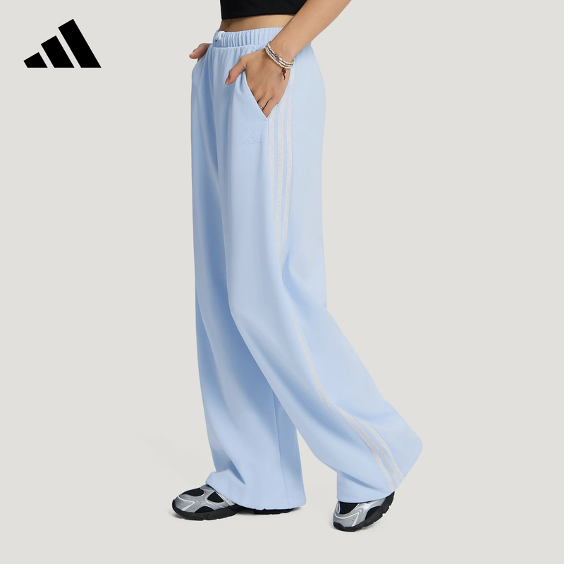 Adidas Adidas Three-Stripe Cool Loose-Fit Sports Pants for Women Knitted/Woven Long Pants Kz4213 Adidas Adidas Three-Stripe Cool Loose-Fit Sports Pants for Women Knitted/Woven Long Pants Kz4213