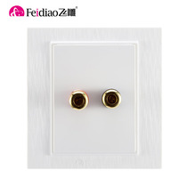 Flying eagle switch brushed wall power switch socket panel K3 Yabai series dual audio socket