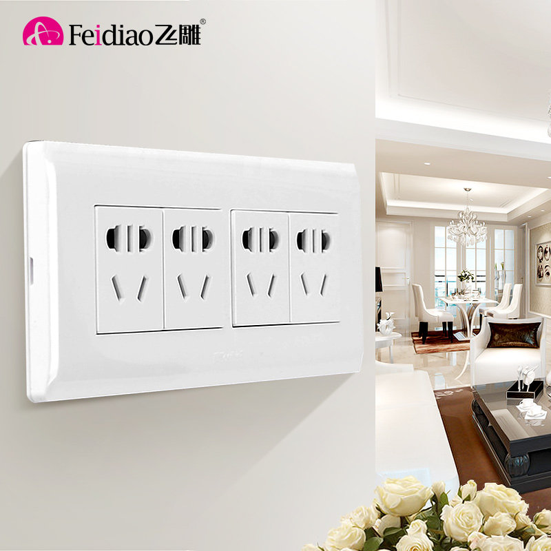 Flying Sculpture 118 Type Switch Socket Panel Home Multifunction Kitchen Wall Four Five Holes 20 20 twelve Holes 12 Holes