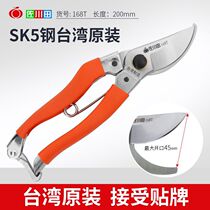 Sagawa Tian household scissors garden gardening garden tree shears fruit shears pruning shears 168T iron handle plastic